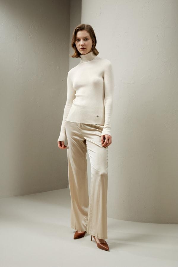 LILYSILK Silk Jumper Women'S - Brown Silk and Cashmere - Comfort Insulating Jumpers L Product Image