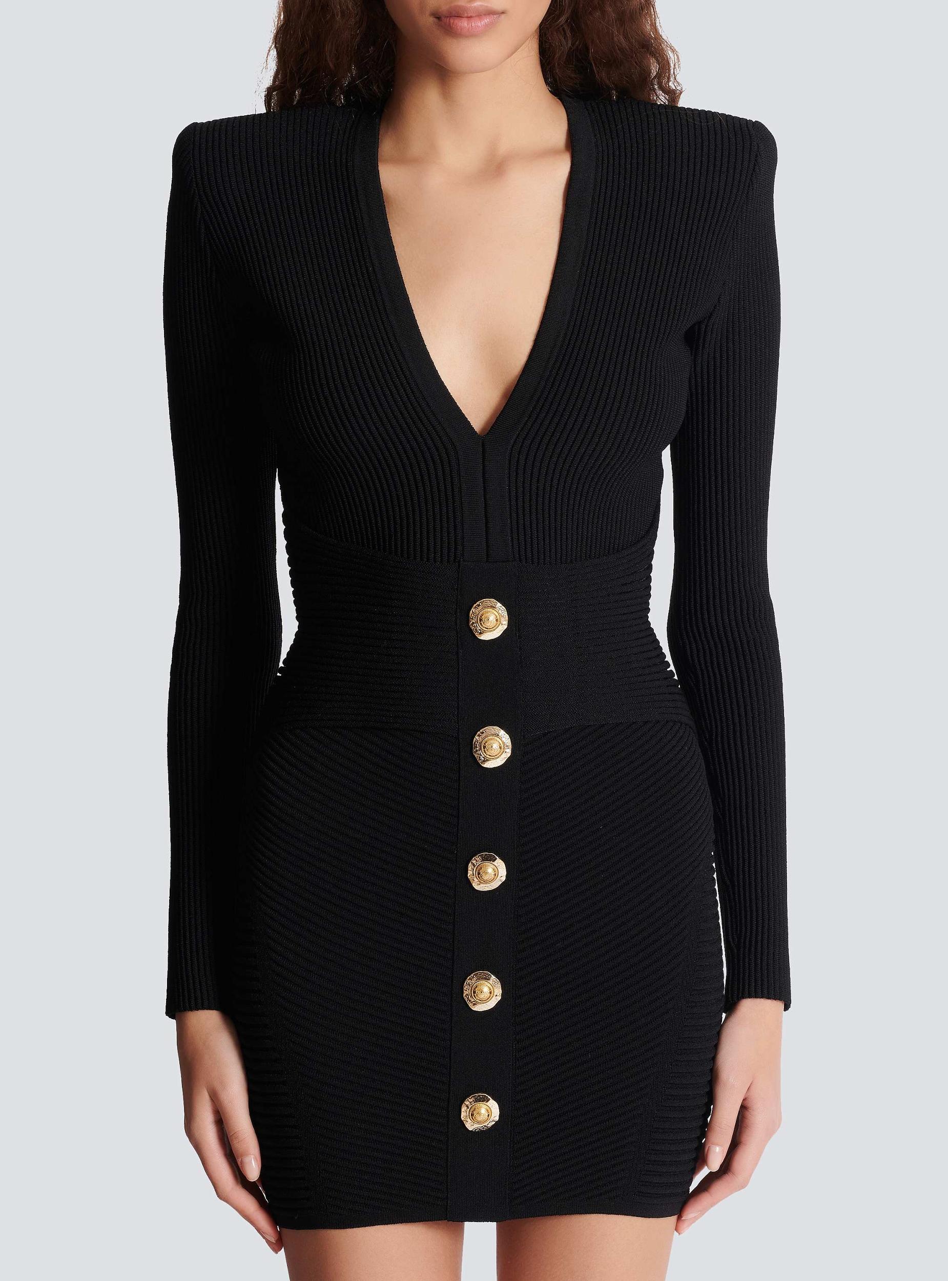 Short ribbed knit bodycon dress Product Image