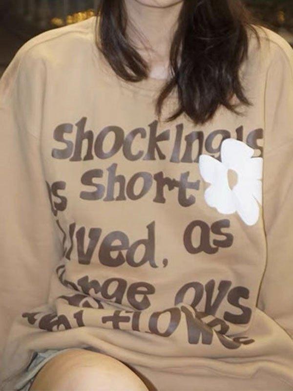 Floral Letter Graphic Sweatshirt Product Image