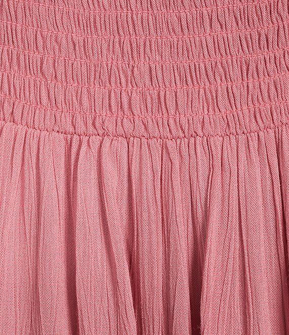 Angie U-Neckline Short Sleeve Empire Midi Dress Product Image