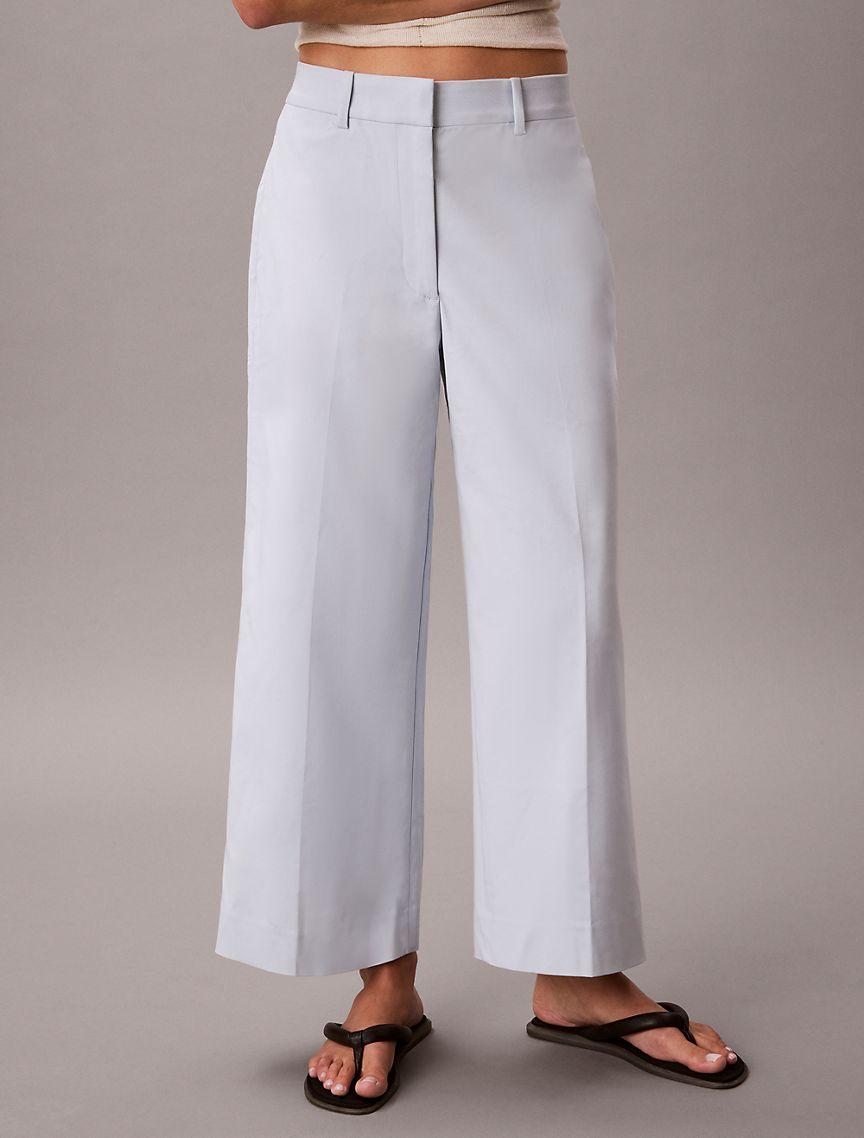 Wide Leg Cropped Chino Pant Product Image