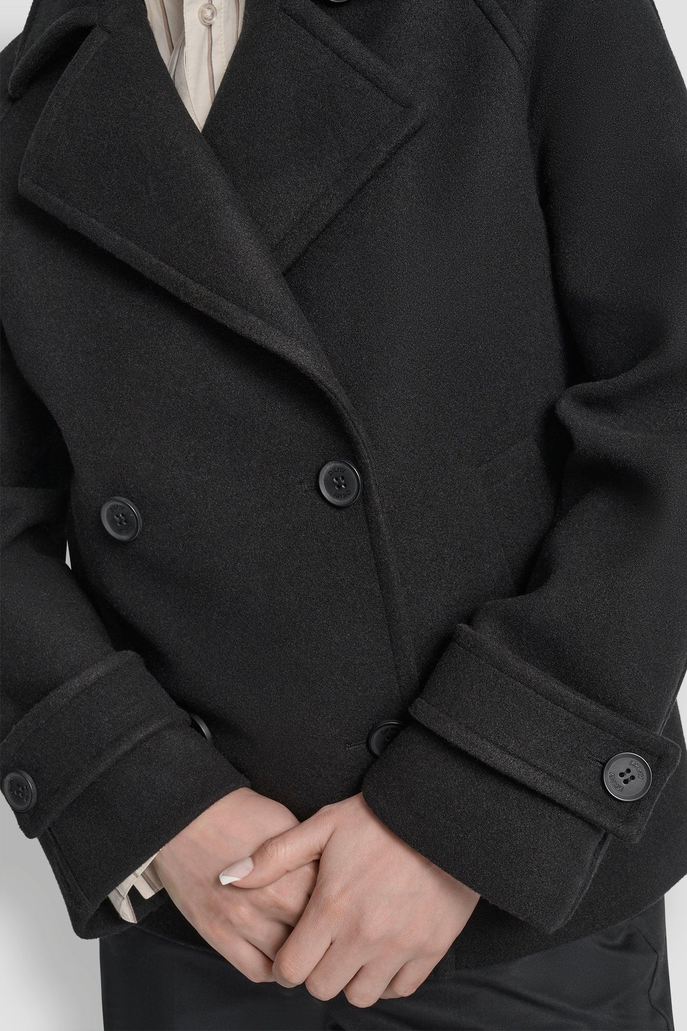 SHORT FAUX WOOL JACKET Product Image