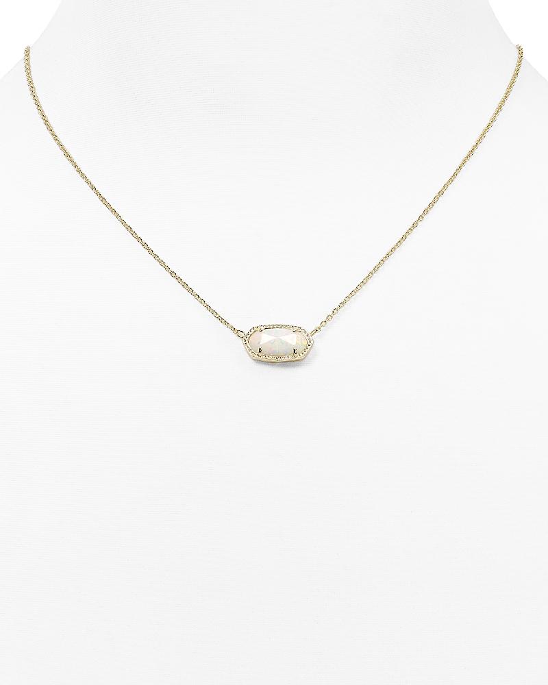 Kendra Scott Elisa Silver Pendant Necklace in Ivory Mother-of-Pearl | Mother Of Pearl/Metal Rhodium Product Image
