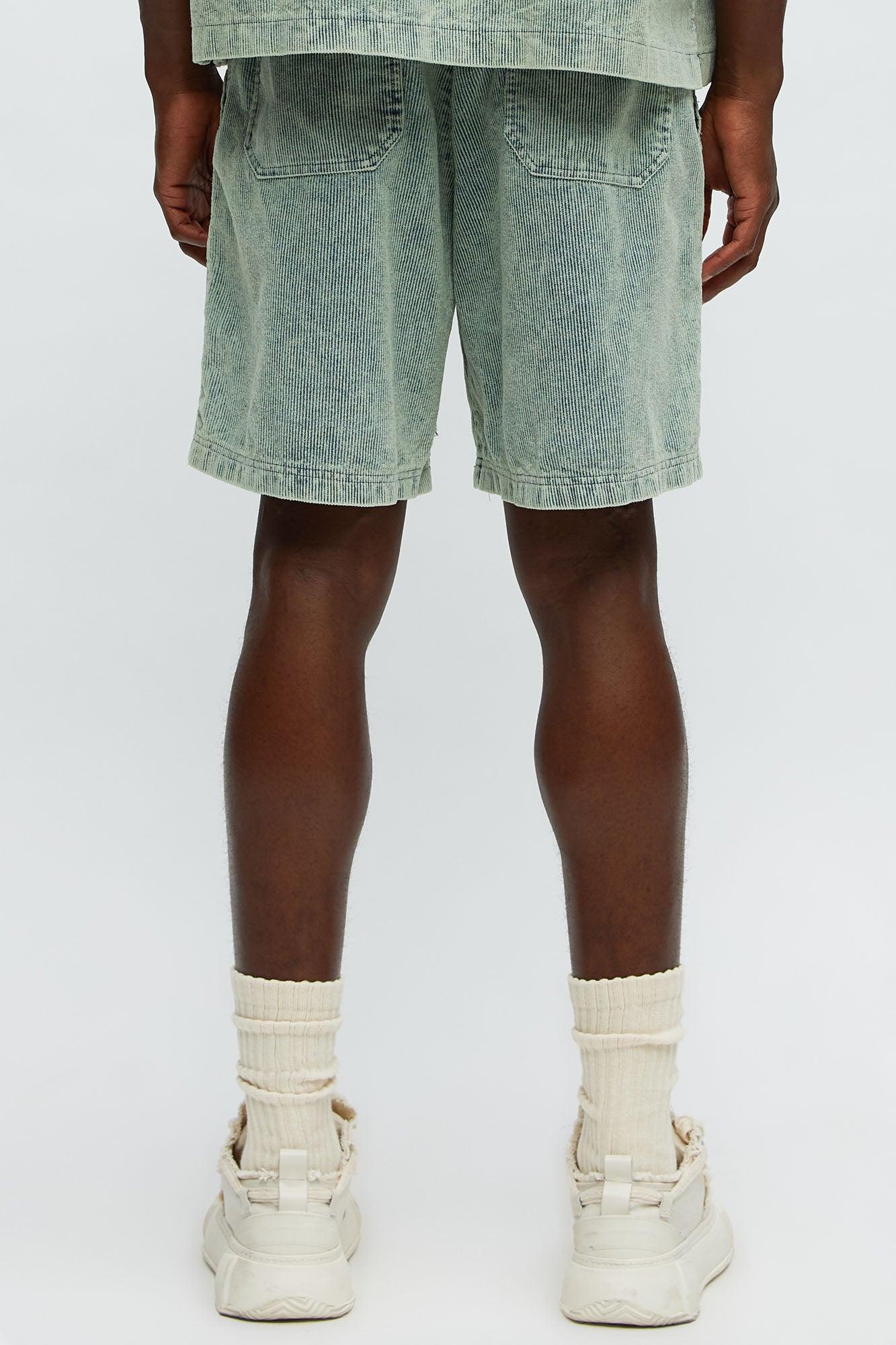 Ohio Corduroy Relaxed Shorts - Blue/combo Product Image