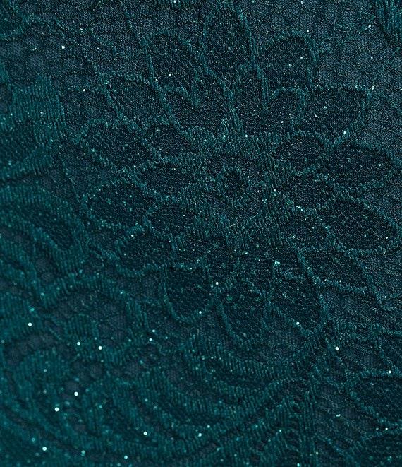 B. Darlin Spaghetti Strap V-Neckline Lace Glitter Bodycon Dress Product Image