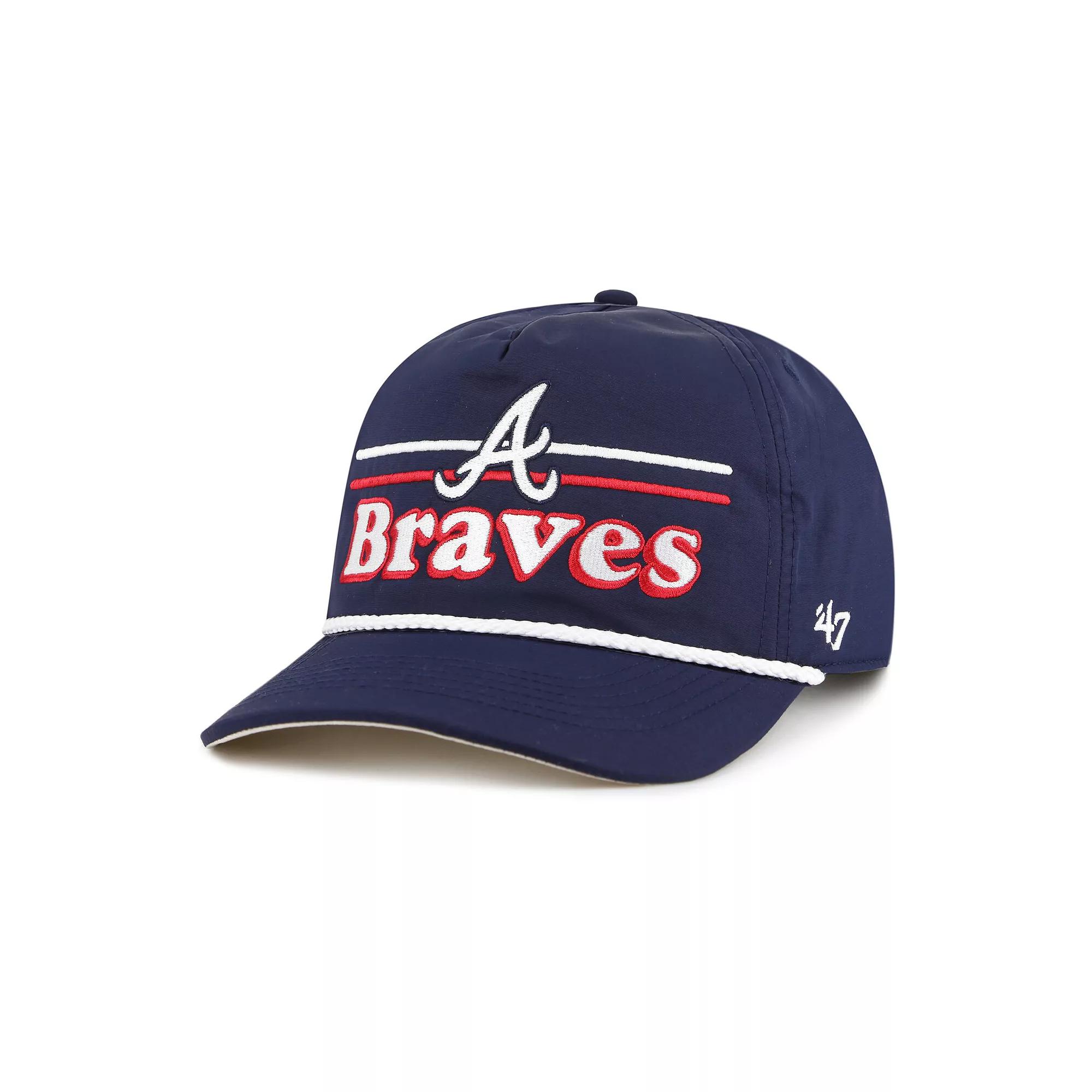 Men's '47 Navy Atlanta Braves Campscape Hitch Adjustable Hat, Blue Product Image