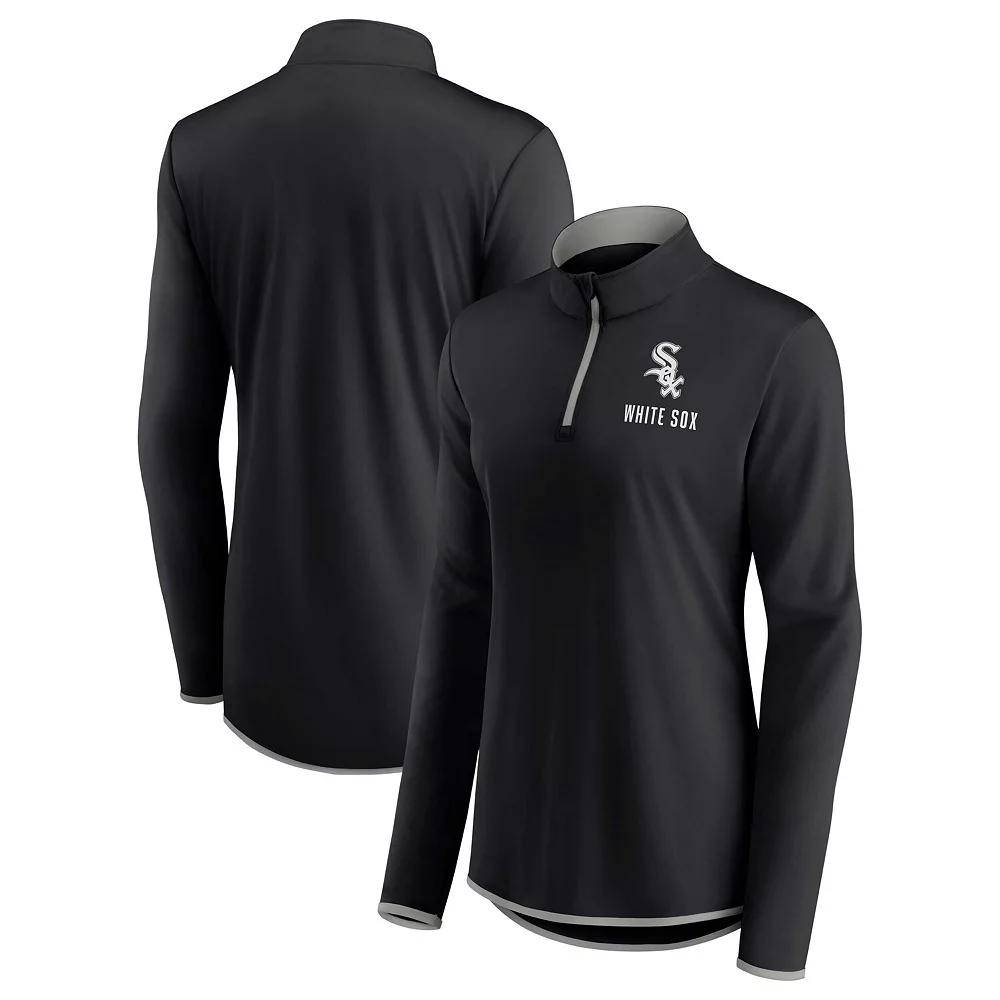 Women's Fanatics Branded Black Chicago White Sox Worth The Drive Quarter-Zip Jacket,  Product Image