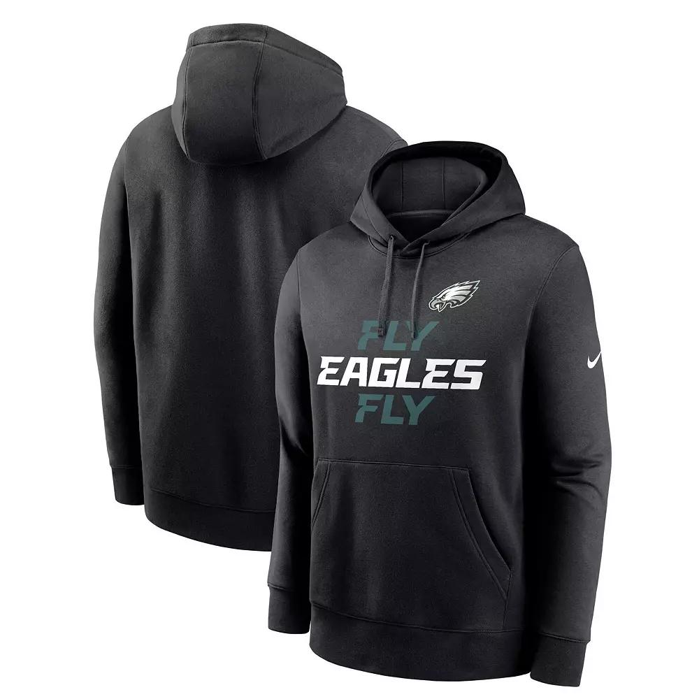Men's Nike Black Philadelphia Eagles Fly Eagles Fly Club Fleece Pullover Hoodie,  Product Image
