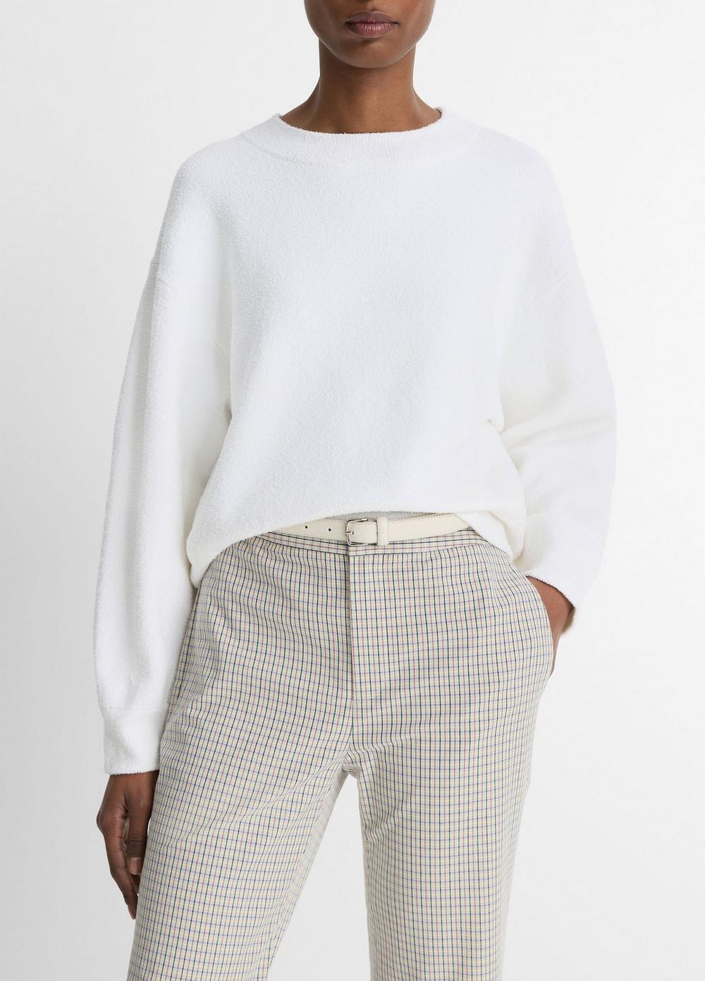 Structured Cotton-Blend Bouclé Sweater Product Image