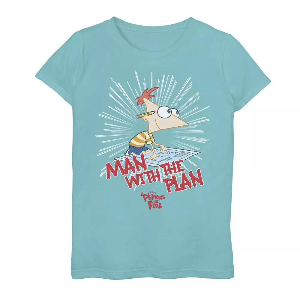 Disney's Phineas & Ferb Girls 7-16 The Plan Man Graphic Graphic Tee, Girl's,  Product Image