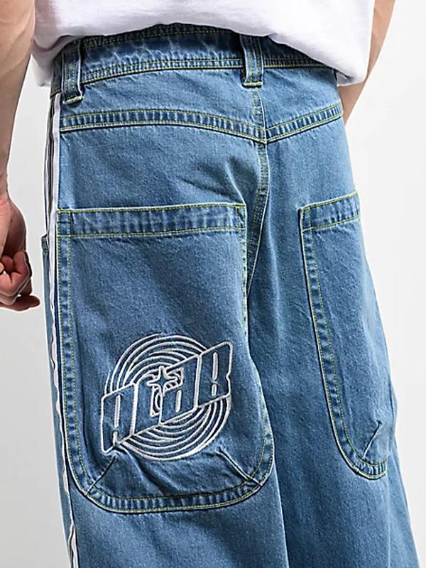 Men's Side Stripe Loose Jeans Product Image