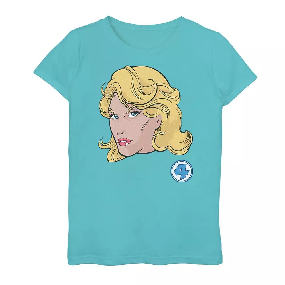 Girls 7-16 Marvel Fantastic Four Invisible Woman Face Big Face Graphic Tee, Girl's,  Product Image