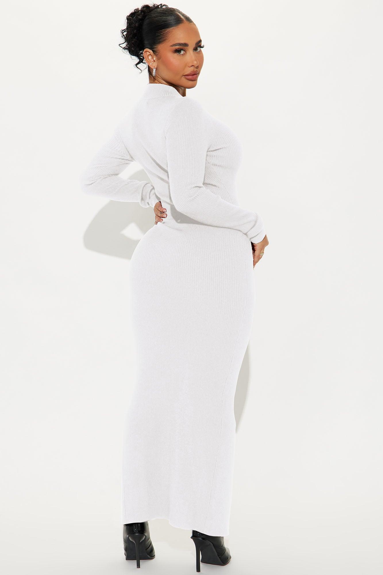 Anna Sweater Maxi Dress - White Female Product Image