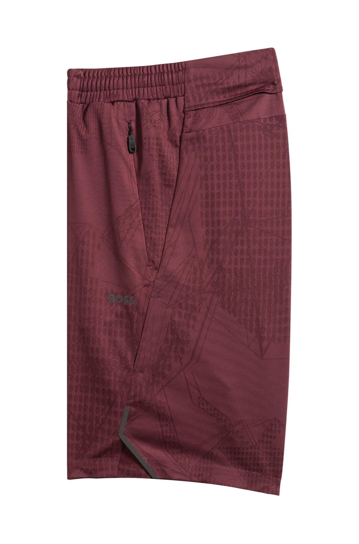 Active patterned shorts in four-way stretch fabric Product Image