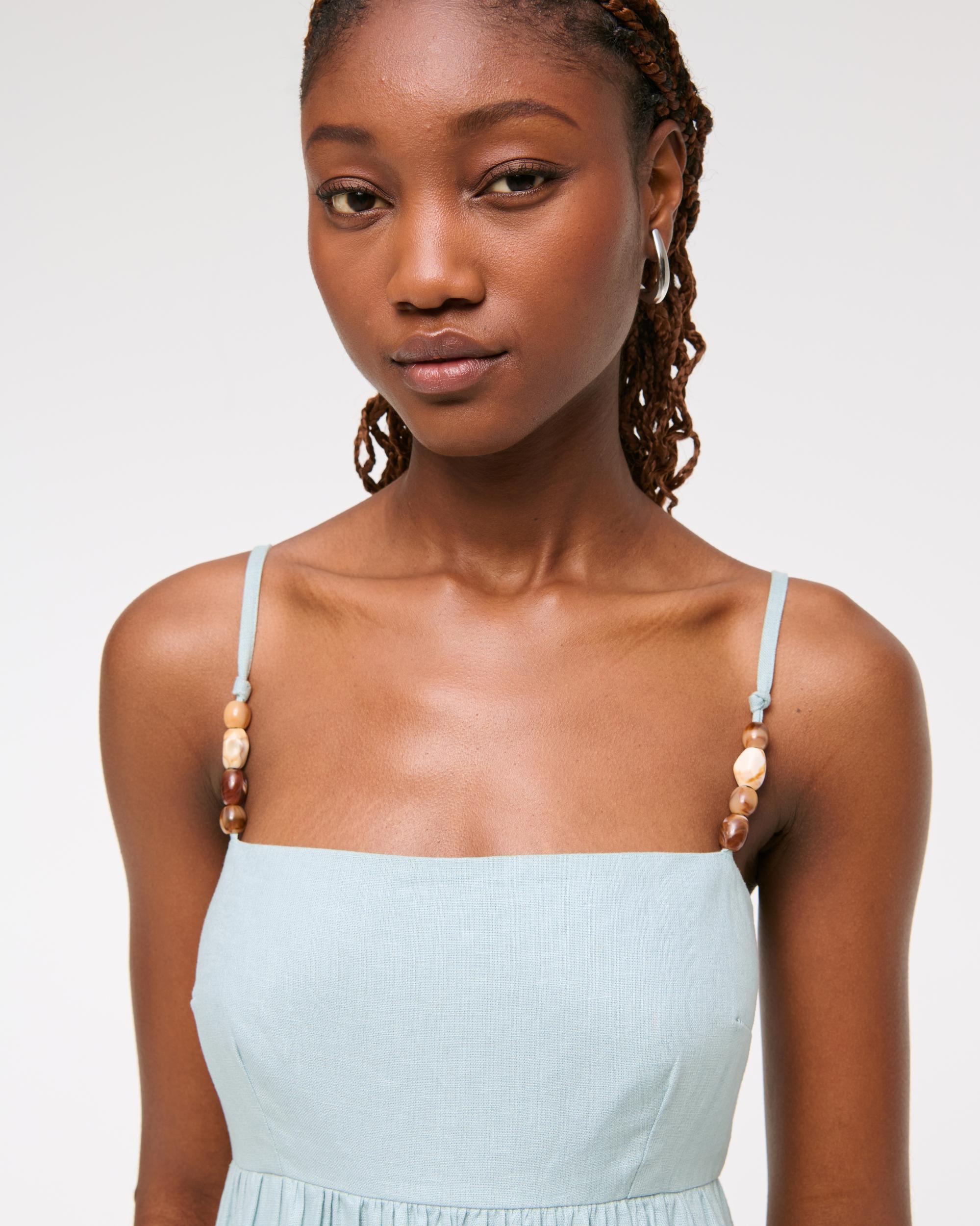 Tie-Back Babydoll Maxi Dress Product Image