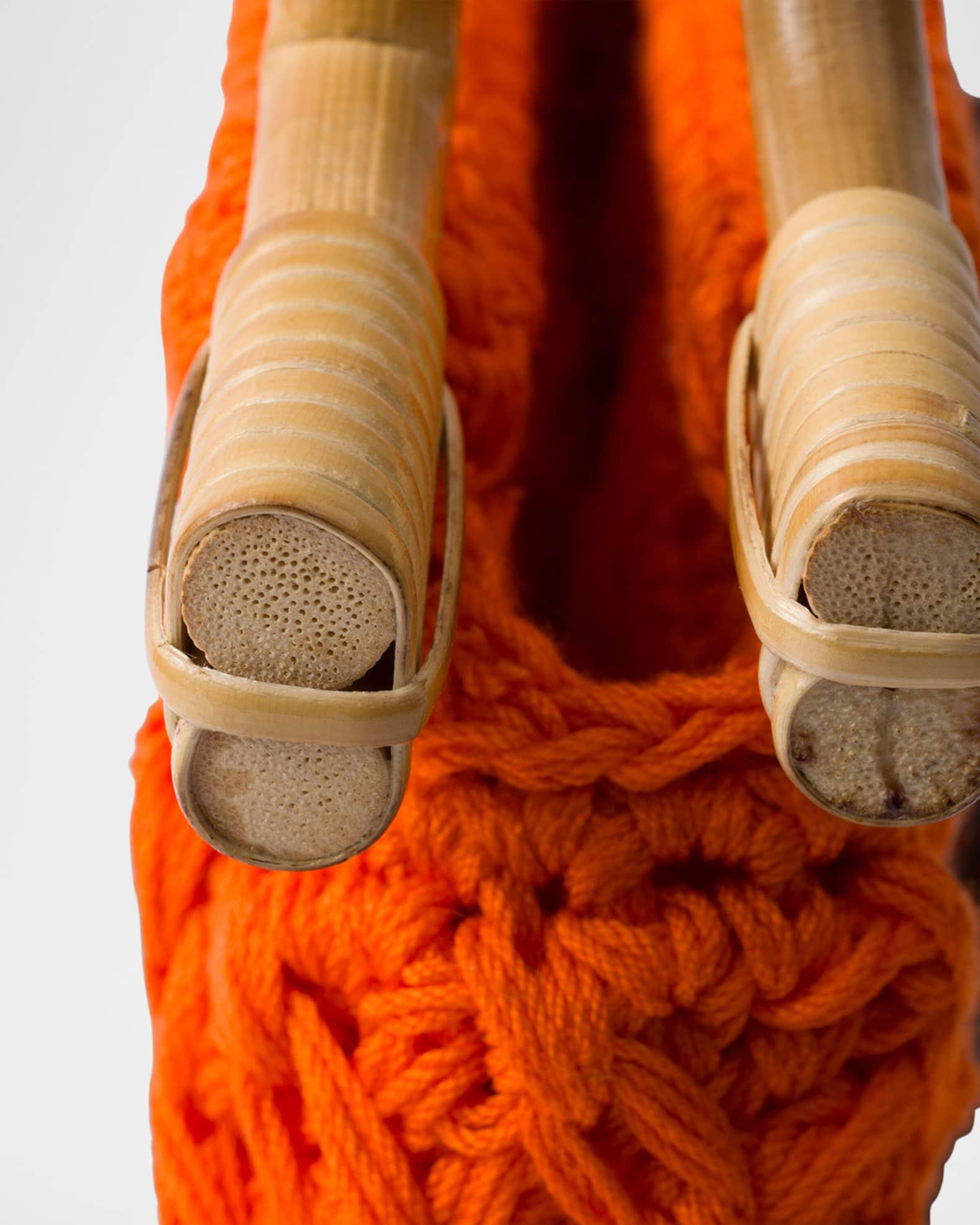 Cotton Crochet Mini Top-Handle Bag Product Image