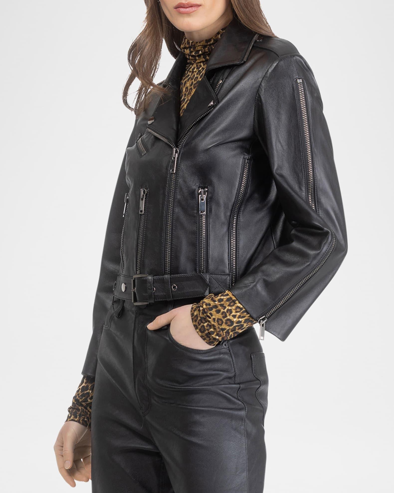 Select Leather Moto Jacket Product Image