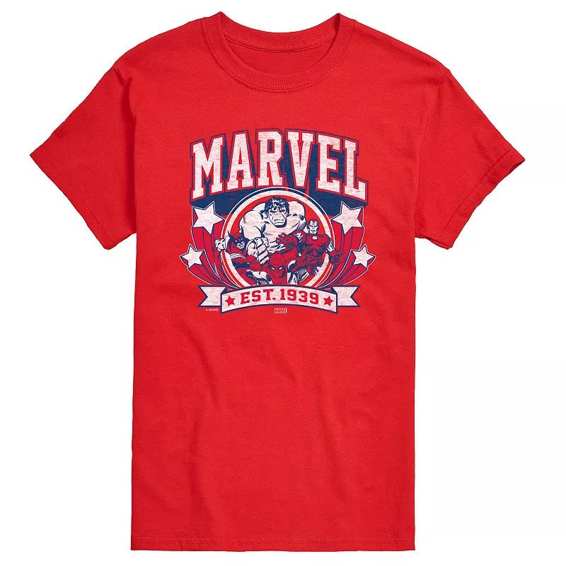 Big & Tall Marvel Collegiate Americana Graphic Tee, Men's,  Product Image