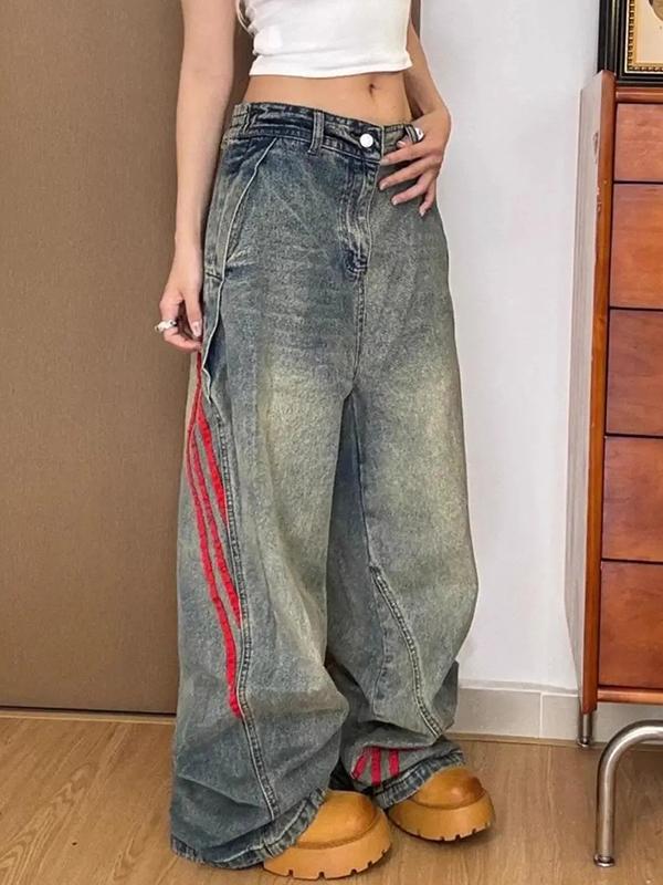 American Vintage Stripes Boyfriend Jeans Product Image