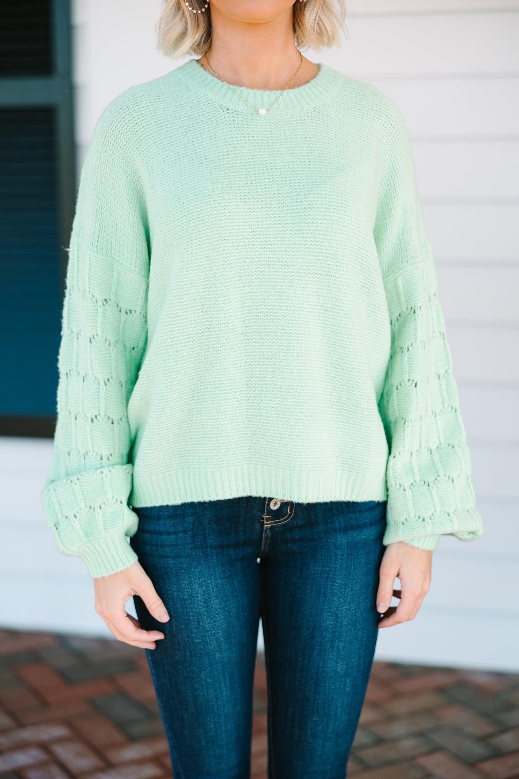 Feeling Close To You Mint Sweater Female Product Image