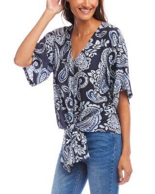 Flutter Sleeve Tie Front Top Product Image