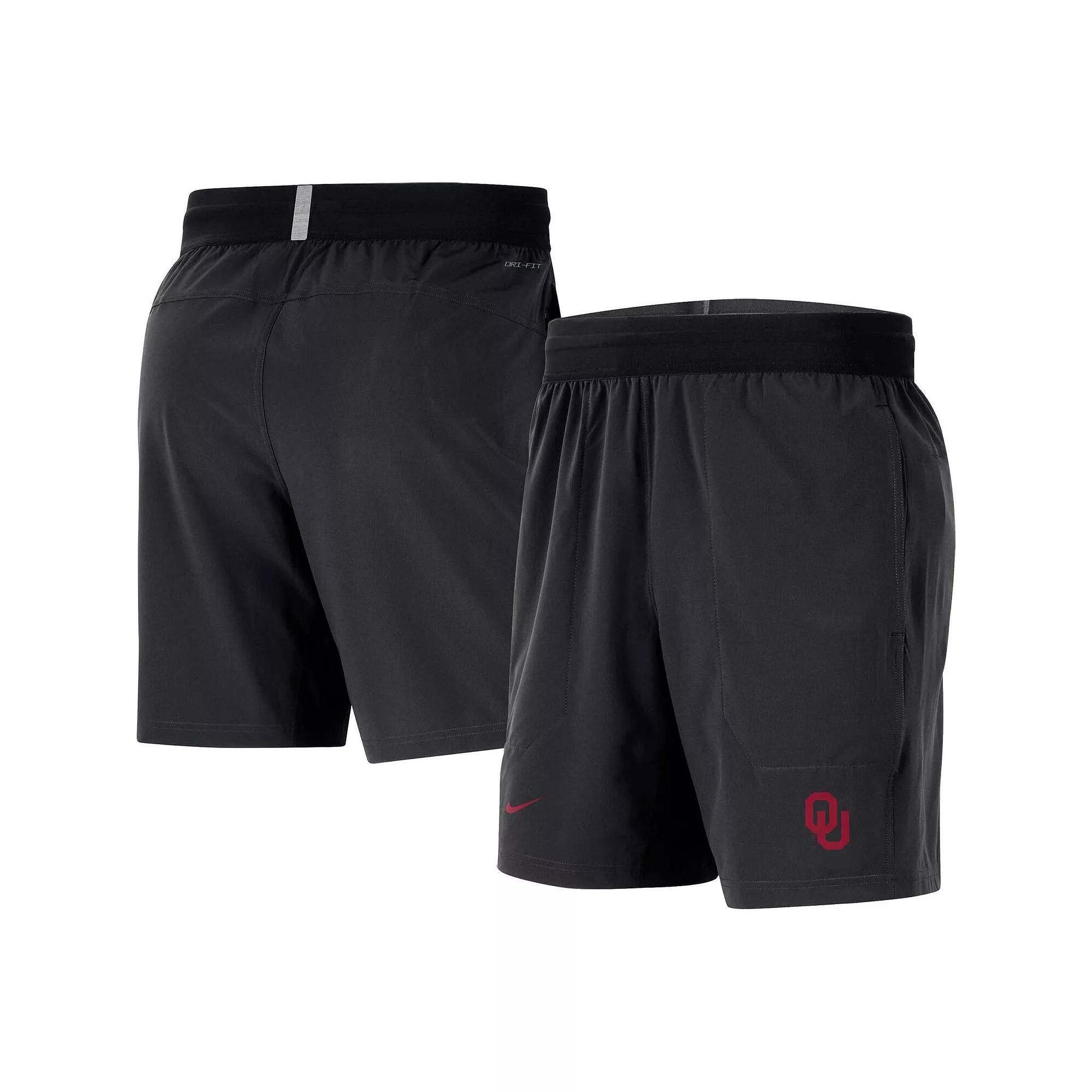 Men's Nike  Black Oklahoma Sooners Player Performance Shorts, Size: Small Product Image