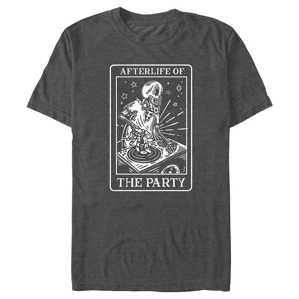 Big & Tall Afterlife Of The Party Card Graphic Tee, Men's, Size: 3XL, Grey Heather Product Image