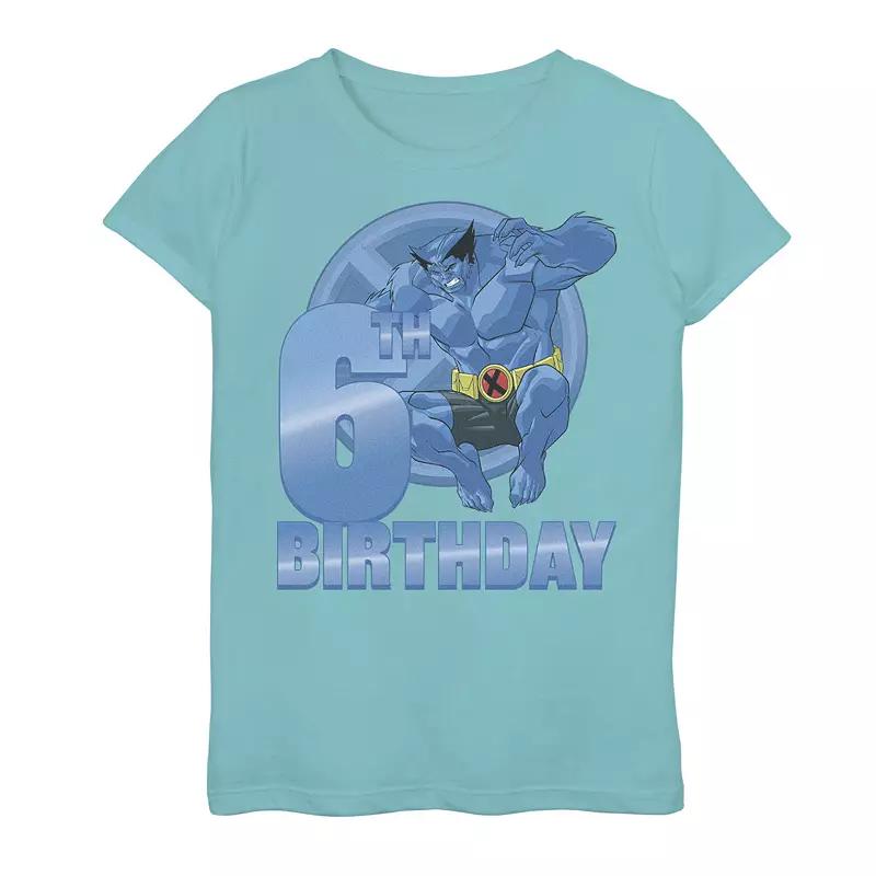 Girls 7-16 Marvel X-Men Beast 6th Birthday Badge Graphic Tee, Girl's,  Product Image