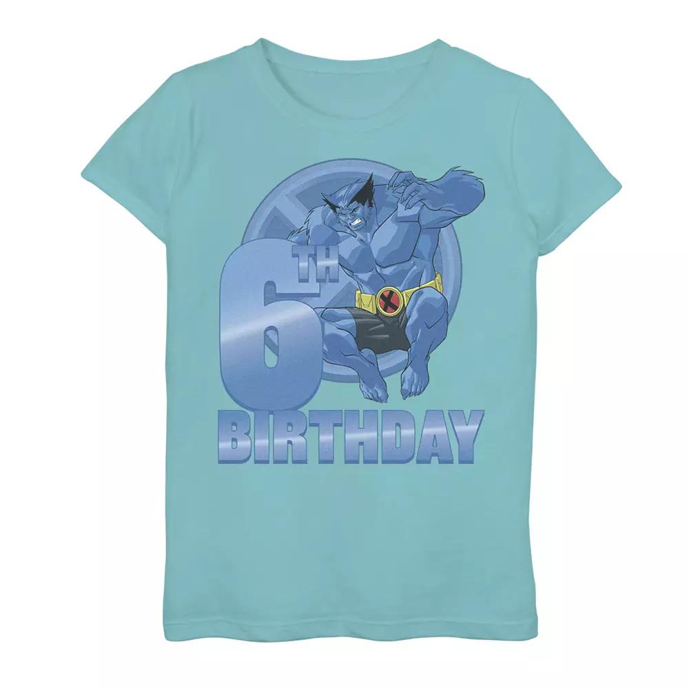 Girls 7-16 Marvel X-Men Beast 6th Birthday Badge Graphic Tee, Girl's,  Product Image