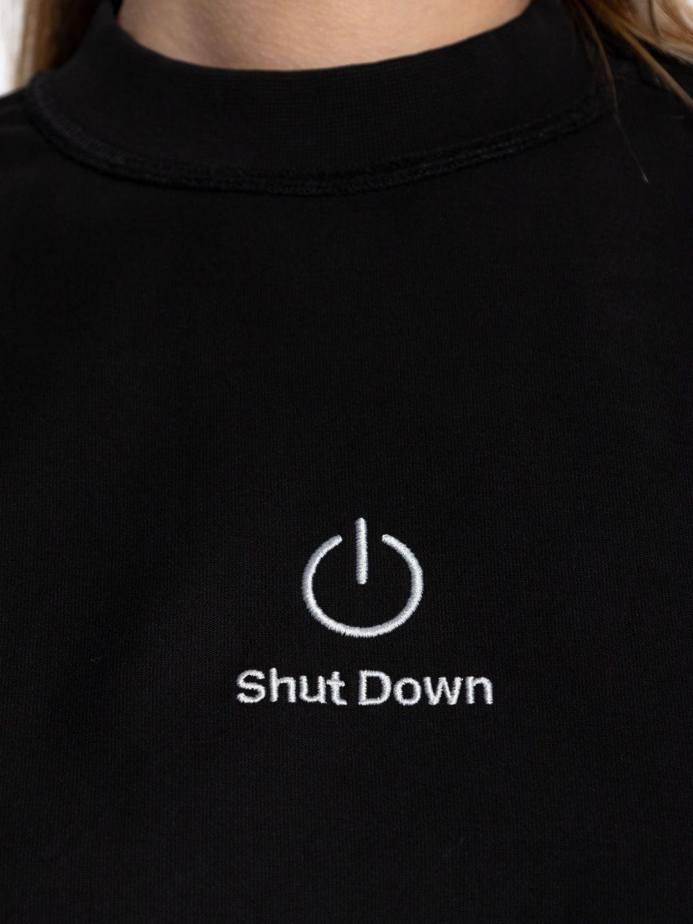 VETEMENTS Embroidered Cotton T-shirt In Black Product Image