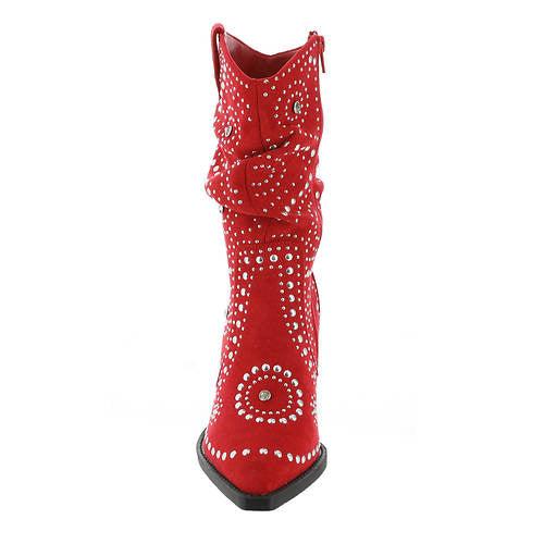 Stellar Red Studded Boots by Very G Product Image
