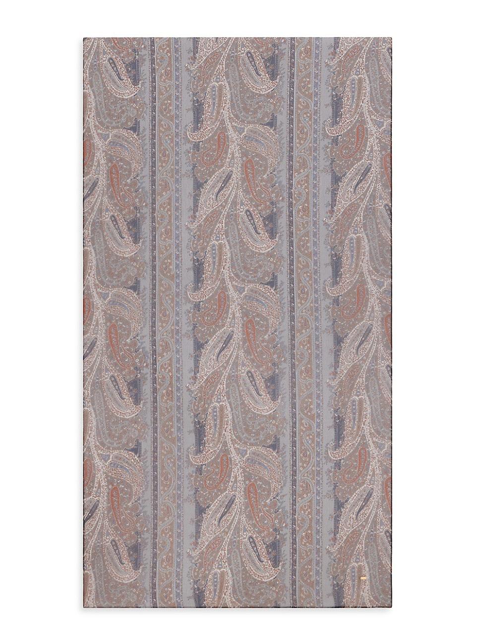 Womens Paisley Scarf in Silk Crepe Product Image