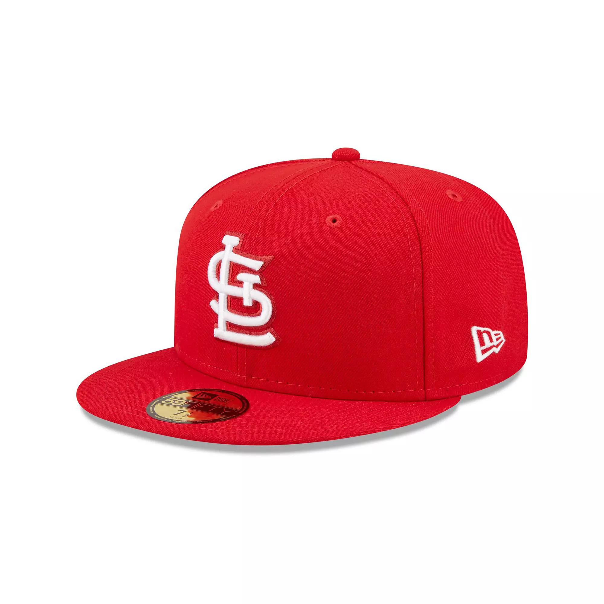 Men's New Era Red St. Louis Cardinals White Logo 59FIFTY Fitted Hat,  Product Image
