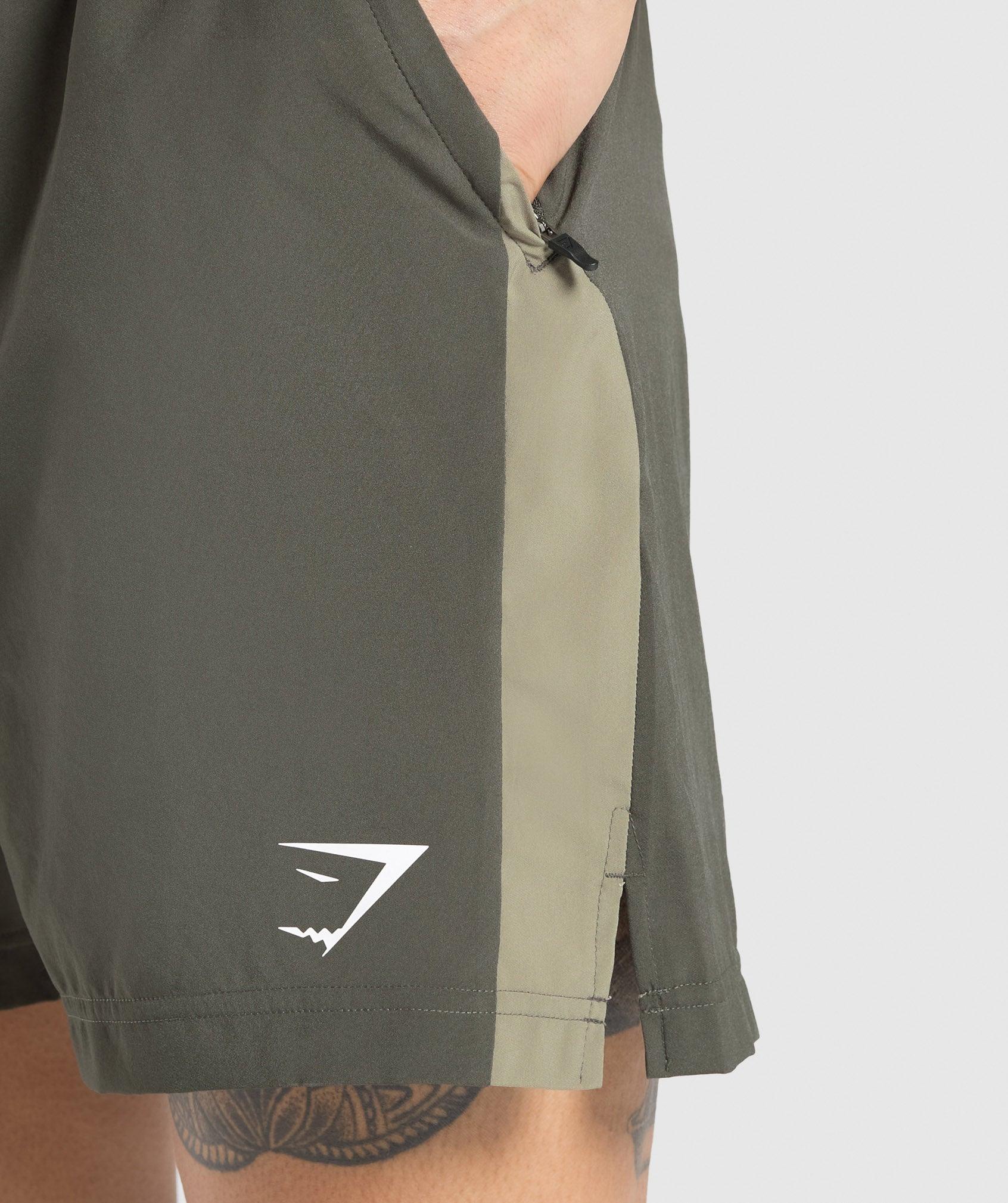 Gymshark Sport  7" Shorts - Strength Green/Utility Green Male Product Image