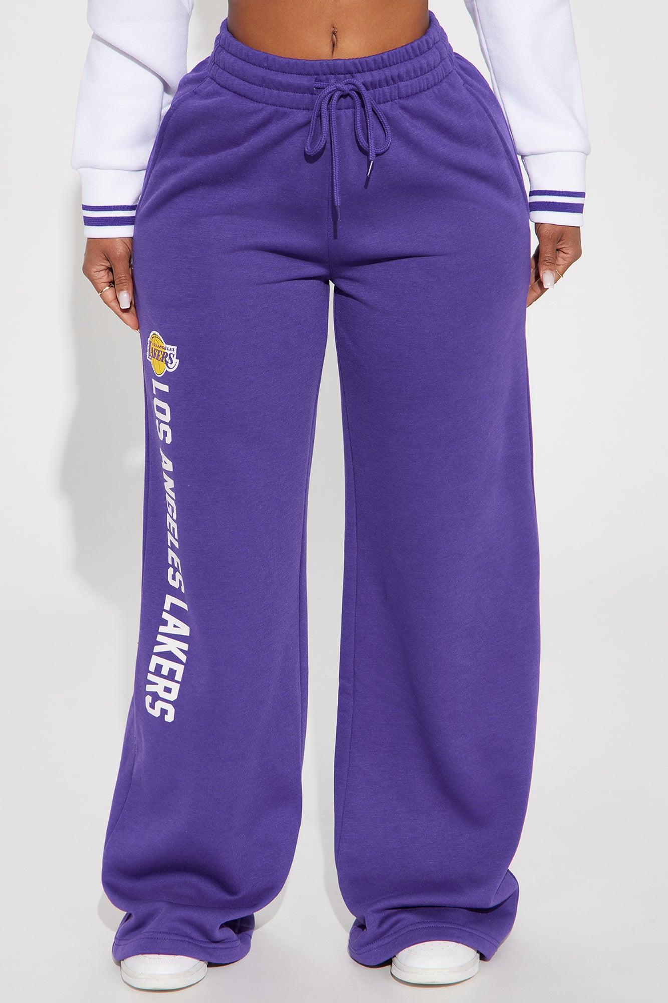 Lakers Warm Up Wide Leg Pant - Purple Female Product Image
