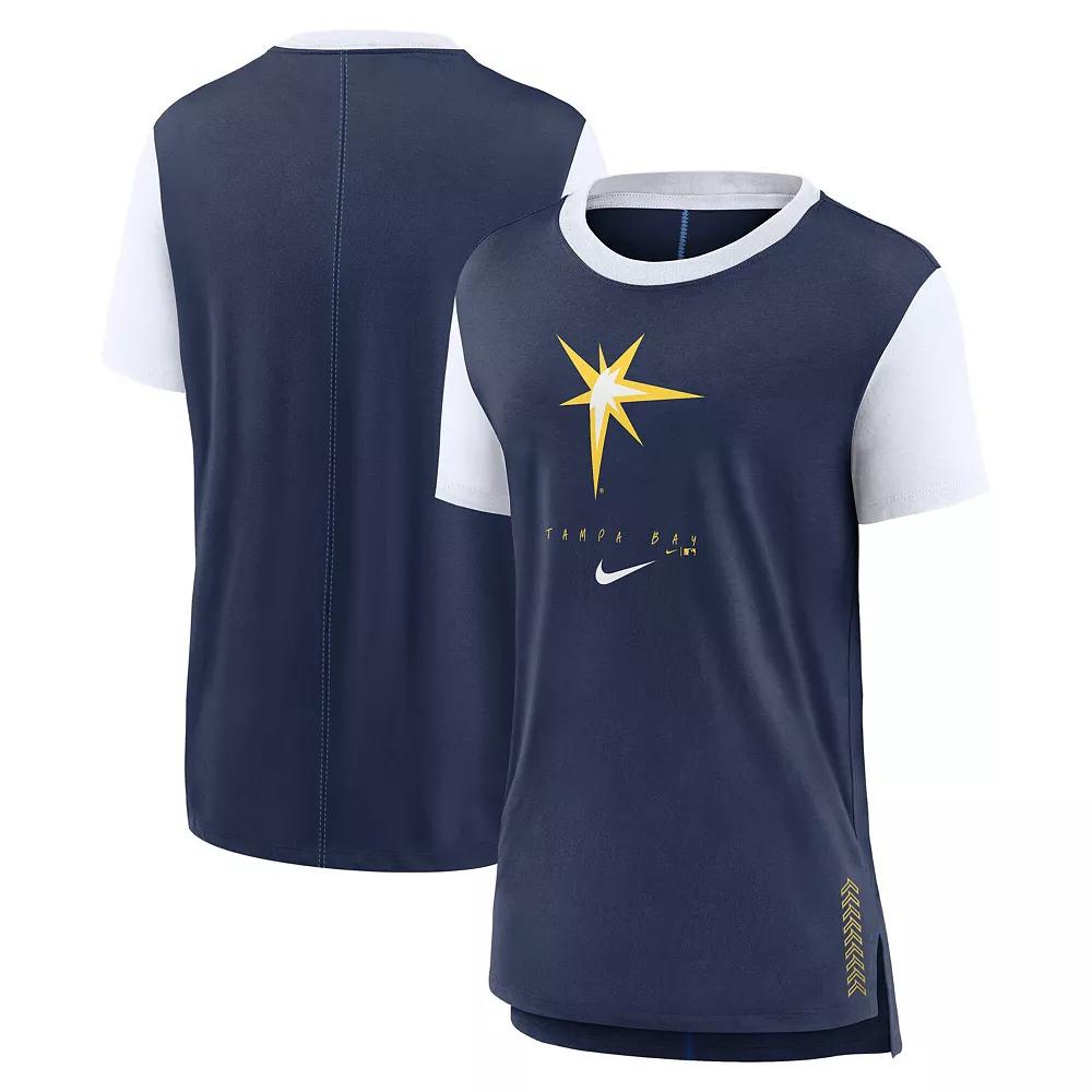 Women's Nike Navy Tampa Bay Rays Local Touch Fashion T-Shirt,  Product Image