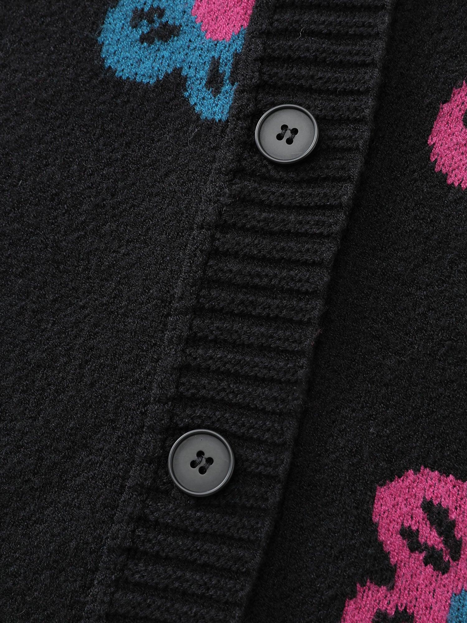 Supersoft Colorful Floral Drop Shoulder Knit Cardigan Female Product Image