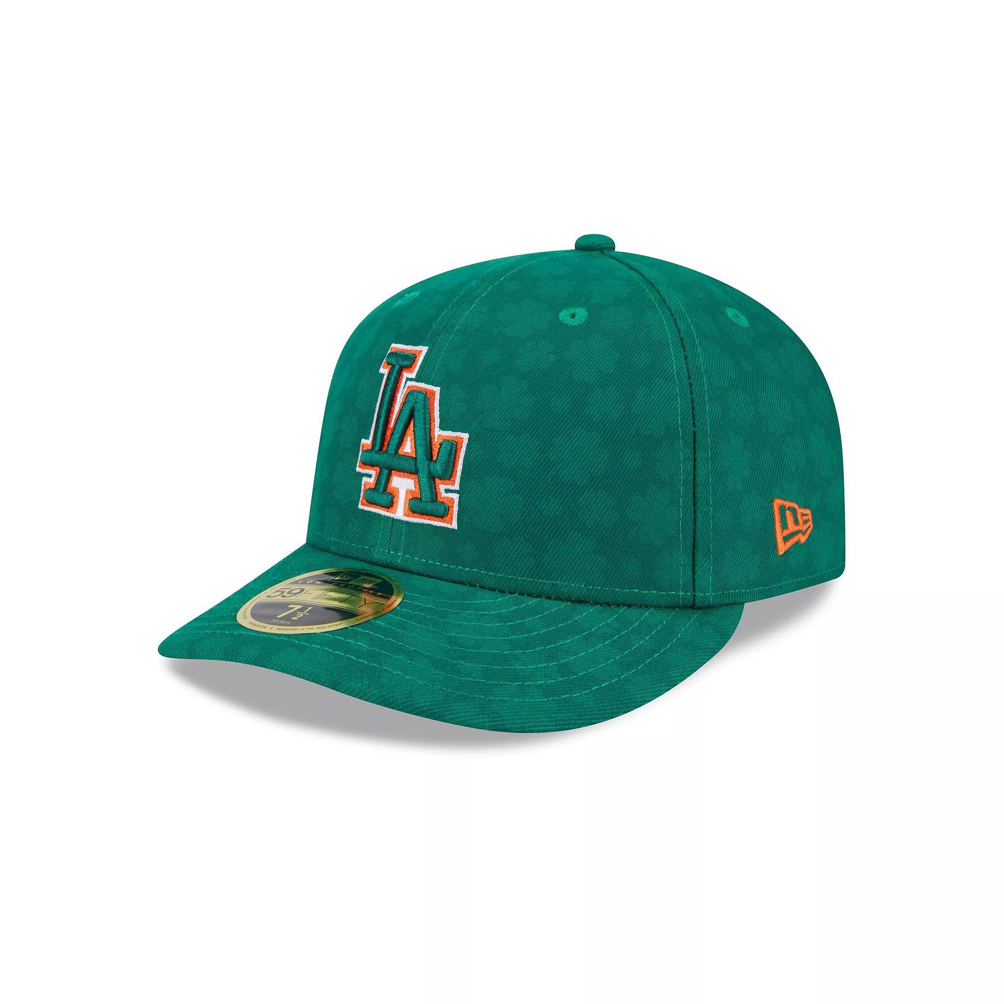 Men's New Era Kelly Green Los Angeles Dodgers St. Patrick's Day Low Profile 59FIFTY Fitted Hat, Size: 7 Product Image