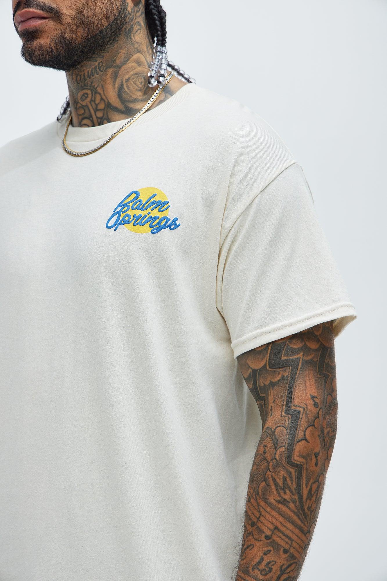 Palm Springs Lounge Short Sleeve Tee - Cream Product Image