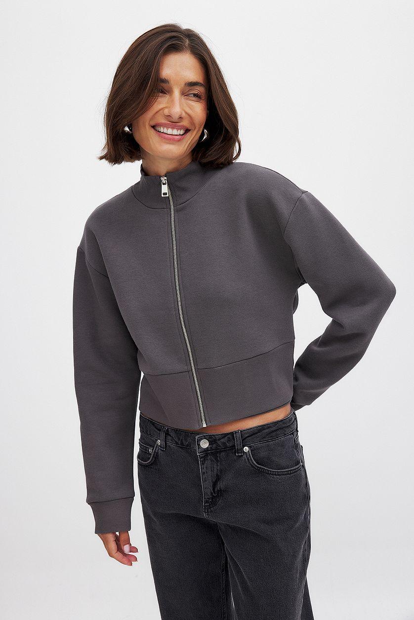 Fitted Zip Sweater Product Image