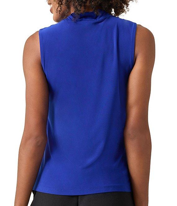 Kasper V-Neck Knot Front Sleeveless Blouse Product Image