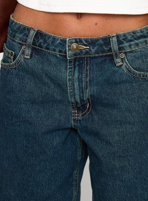 Cult Classic Longline Denim Shorts Vintage Wash Product Image