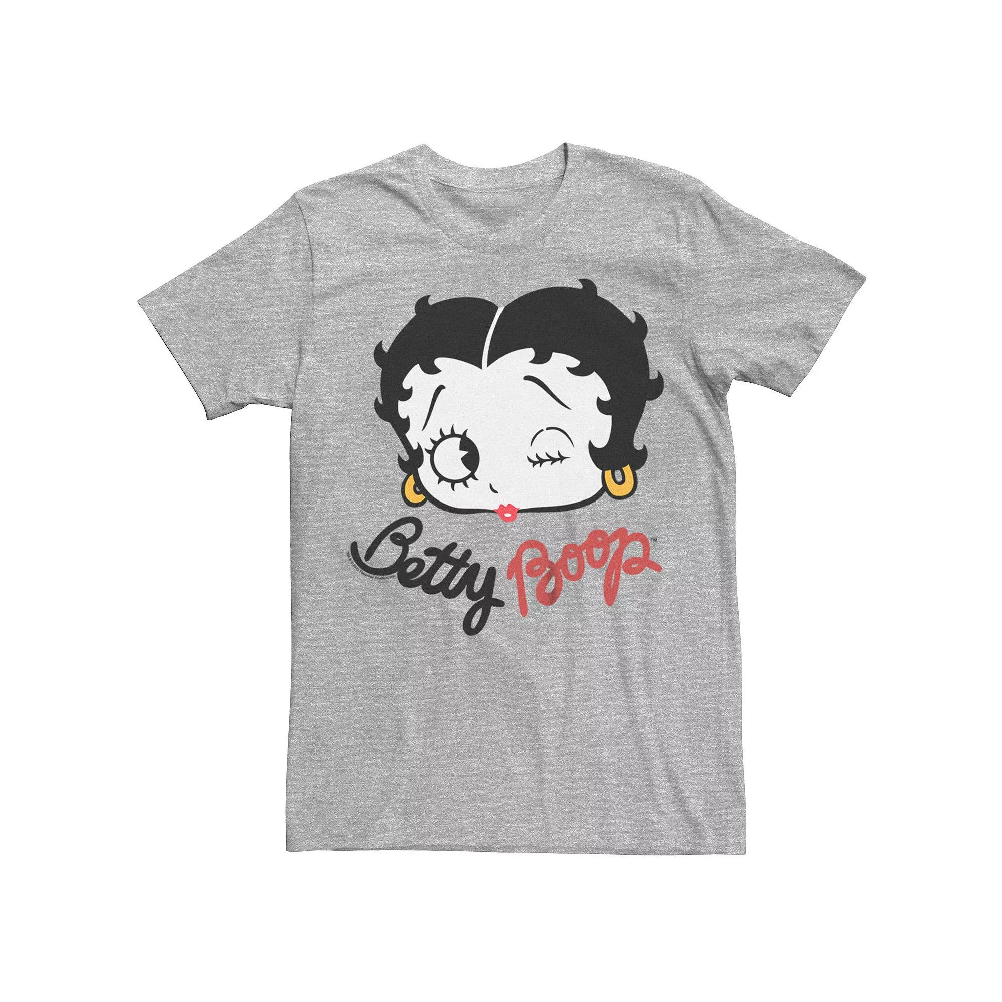 Men's Betty Boop Wink Tee, Size: XXL, Athletic Grey Product Image
