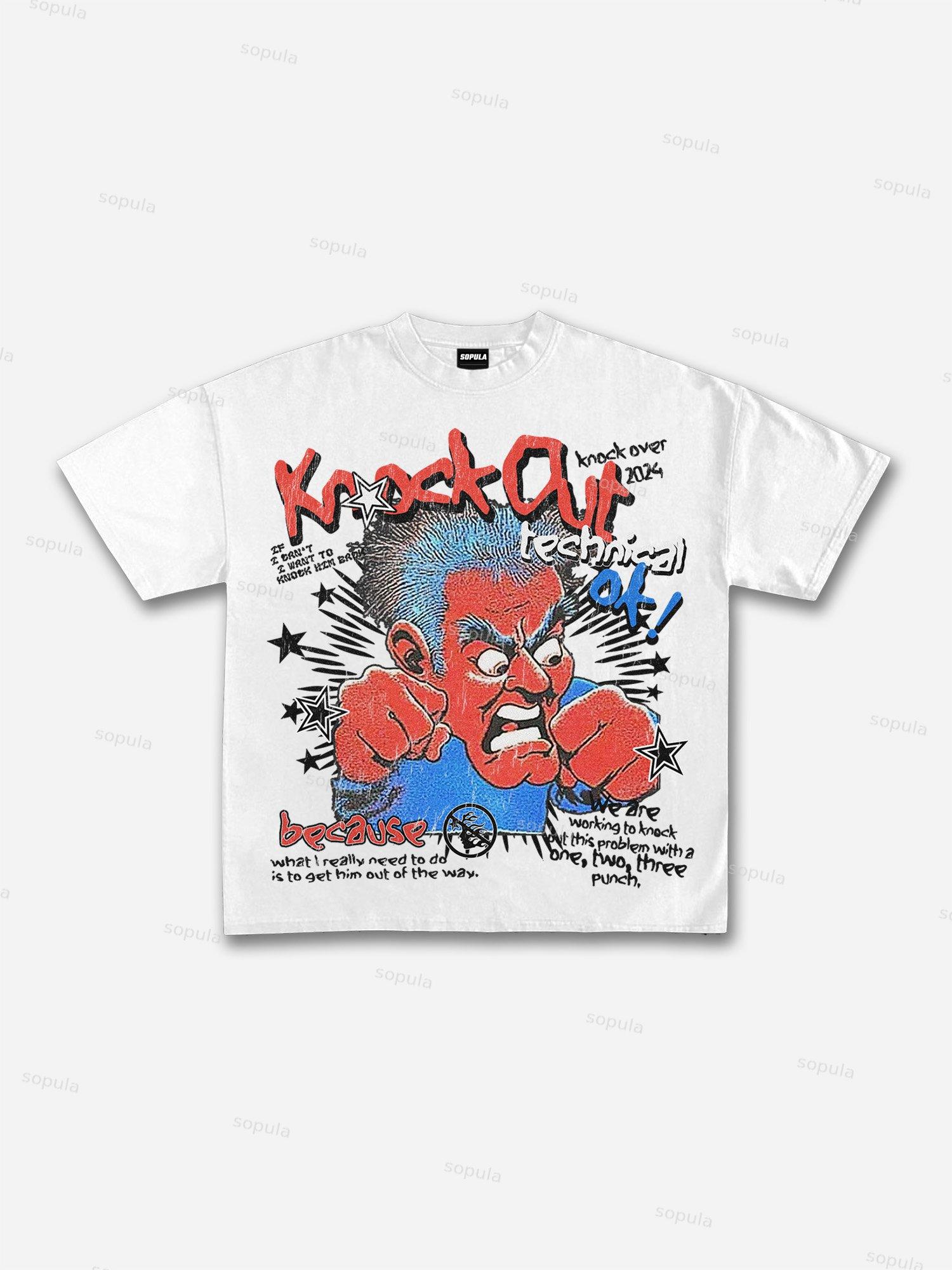 Sopula Knock Out Vintage Graphic Cotton T-Shirt Product Image