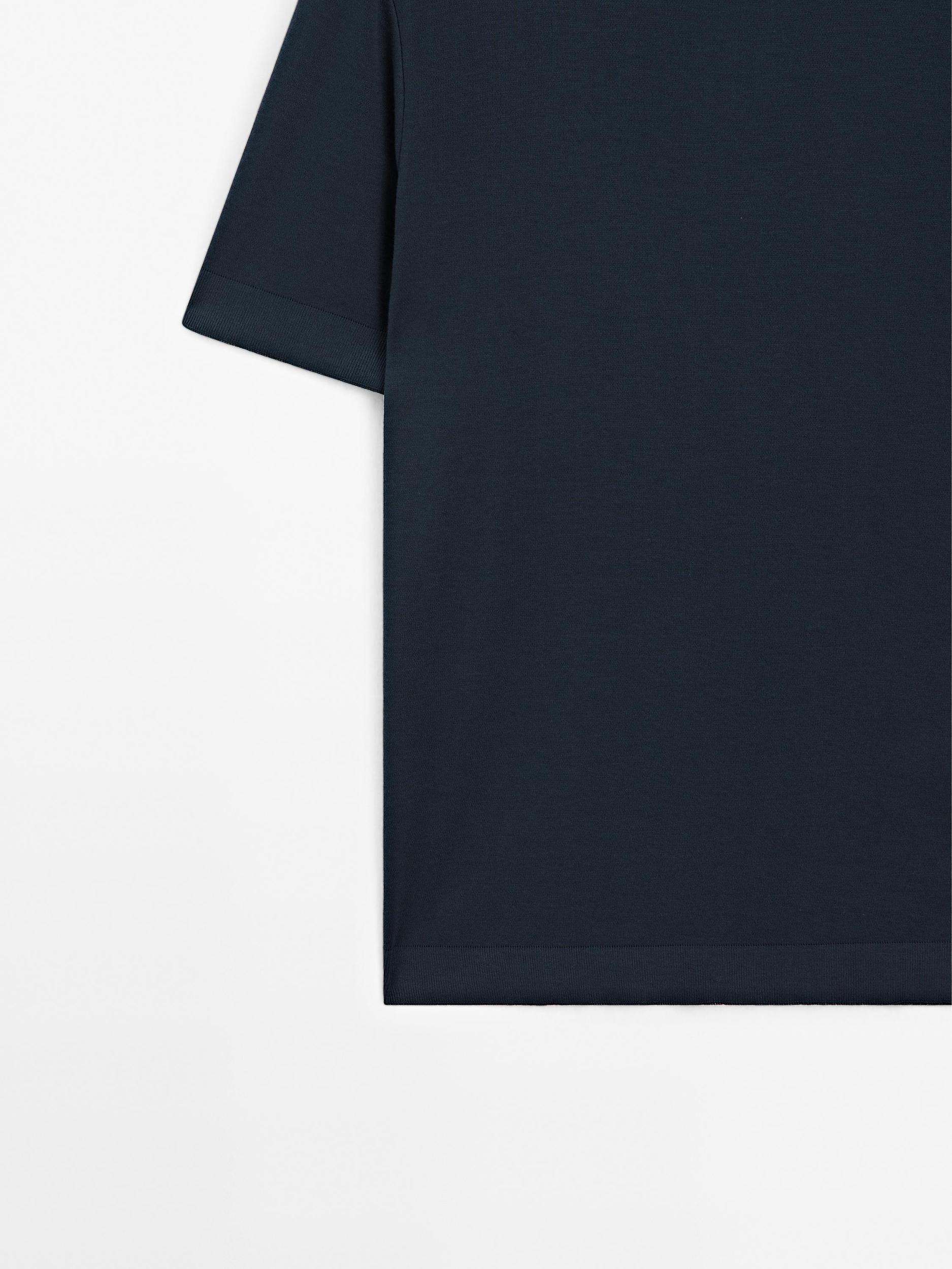 100% cotton T-shirt with ribbed trims Product Image