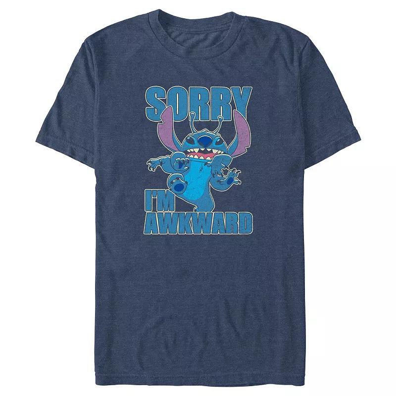 Disney's Lilo & Stitch Sorry I'm Awkward Stitch Big & Tall Graphic Tee, Men's,  Product Image