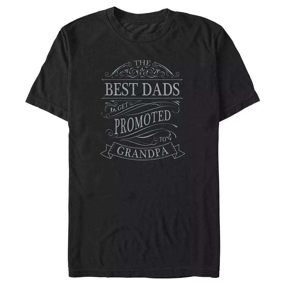 Big & Tall The Best Dads Get Promoted To Grandpa Graphic Tee, Men's,  Product Image