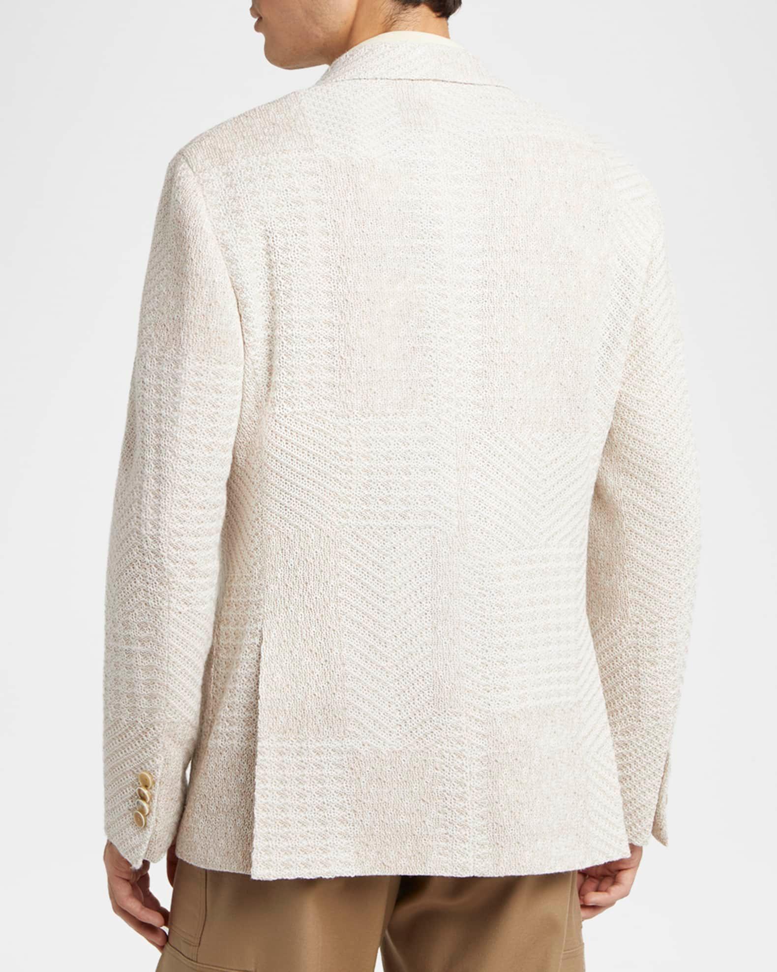 Men's Patchwork Knit Two-Button Sport Coat Product Image