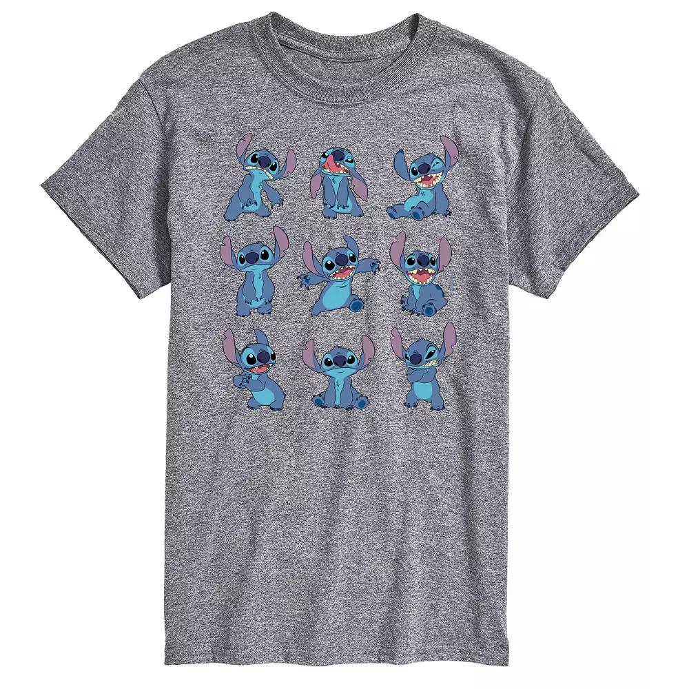 Disney's Lilo and Stitch Big & Tall Pose Grid Graphic Tee, Men's,  Product Image