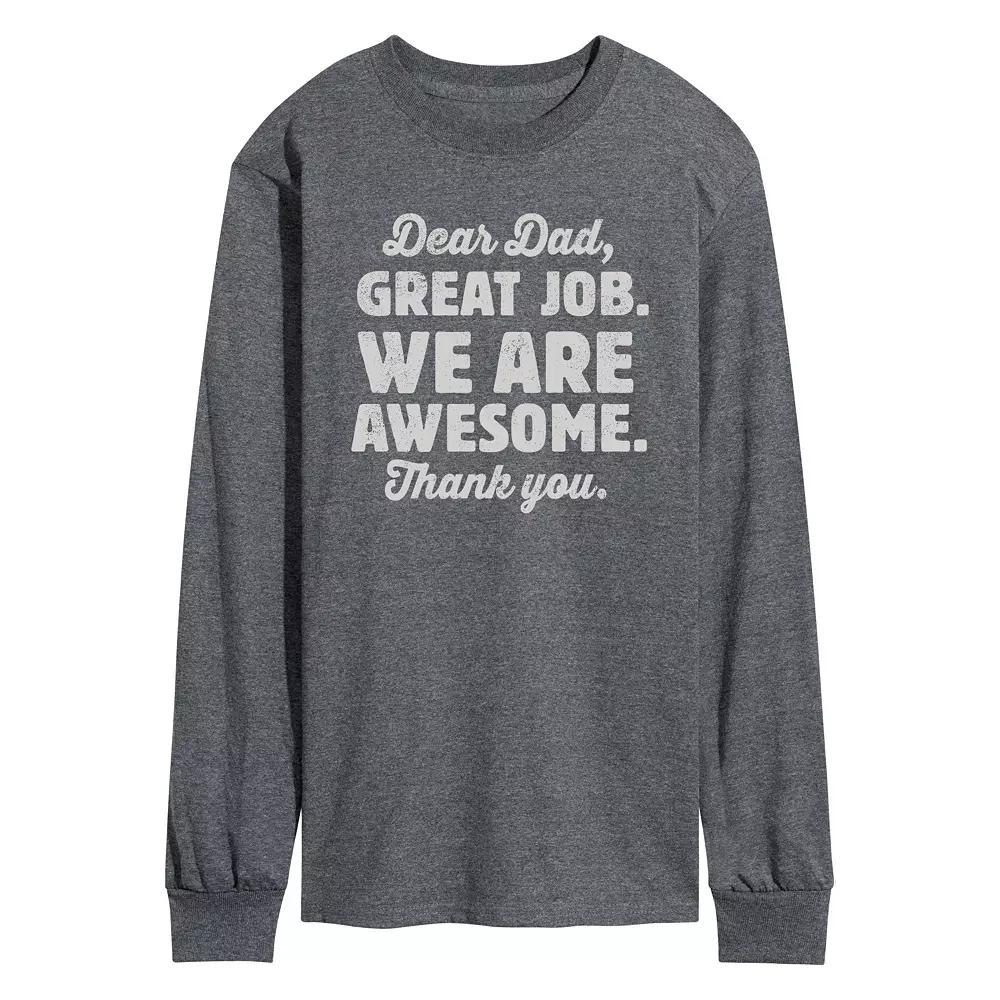 Men's Dear Dad Great Job Long Sleeve,  Product Image